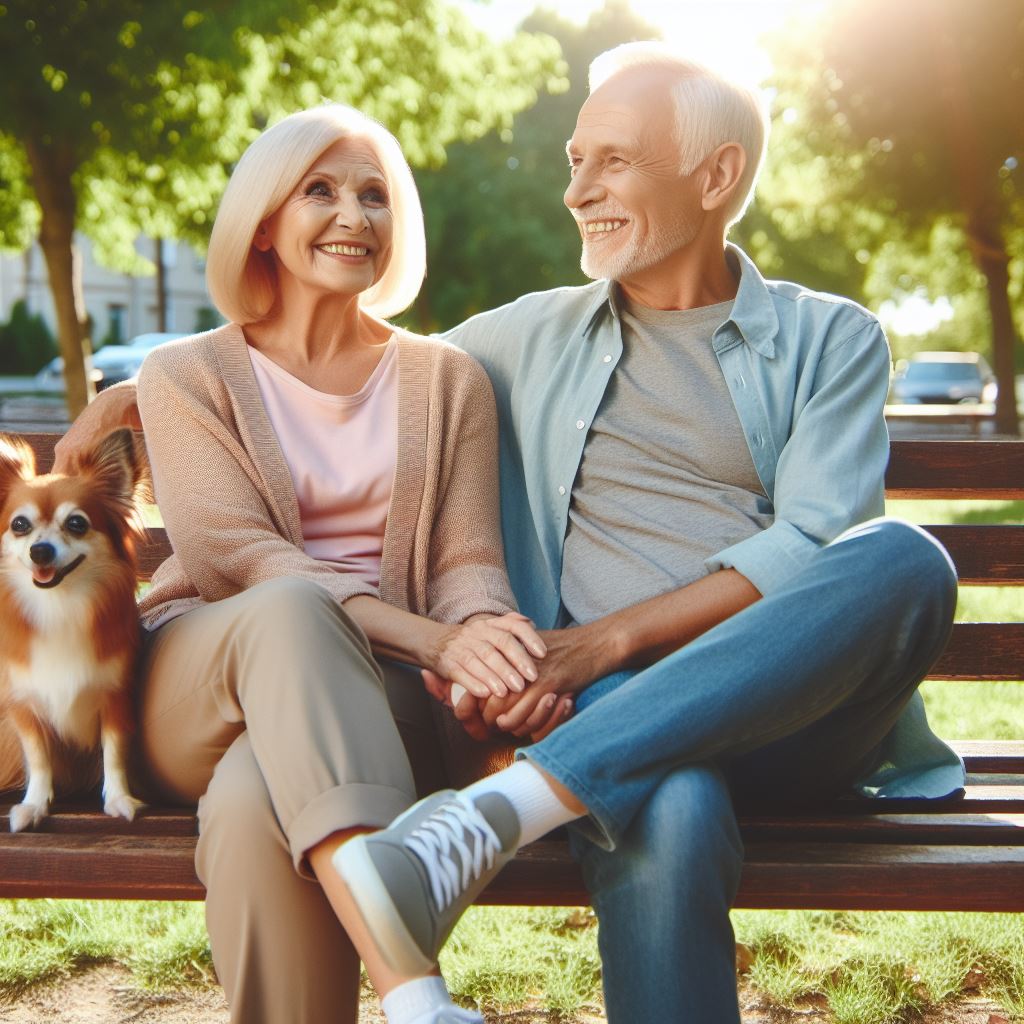 Un couple de personnes âgées discutant de leurs pensions de retraite.